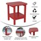 Flash Furniture Red 2 Tier Adirondack Style Patio Side Table LE-HMP-1035-1517H-RD-GG - alternate 7
